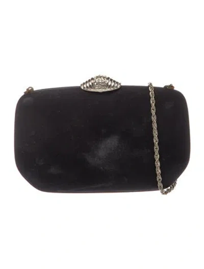 Pre-owned Rodo Satin Evening Bag Vintage In Black