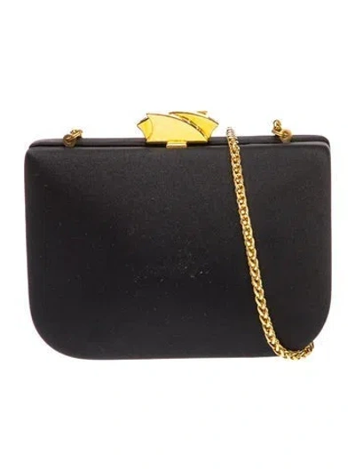 Pre-owned Rodo Satin Minaudière W/ Tags In Black