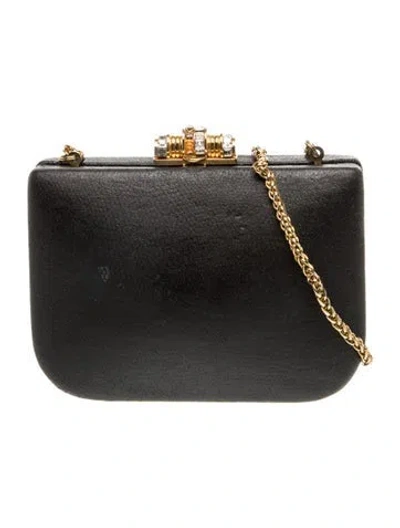 Pre-owned Rodo Satin Shoulder Bag In Black