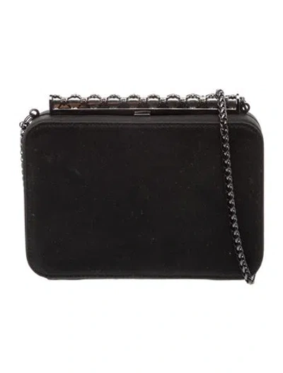 Pre-owned Rodo Satin Shoulder Bag In Black