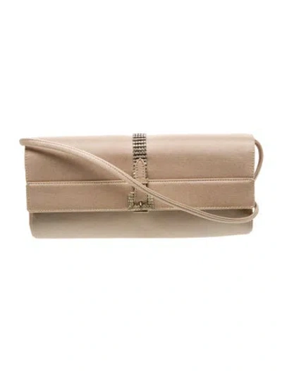 Pre-owned Rodo Satin Shoulder Bag In Brown