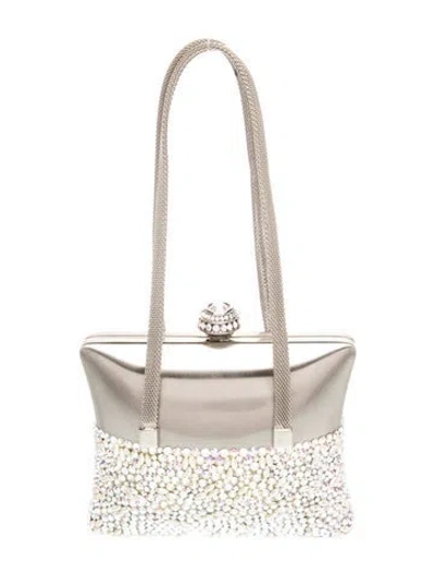 Pre-owned Rodo Sequins Evening Bag In Neutral