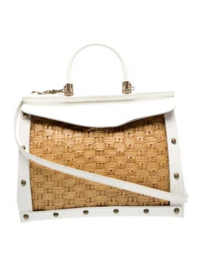 Pre-owned Rodo Straw Top Handle Bag In Multi