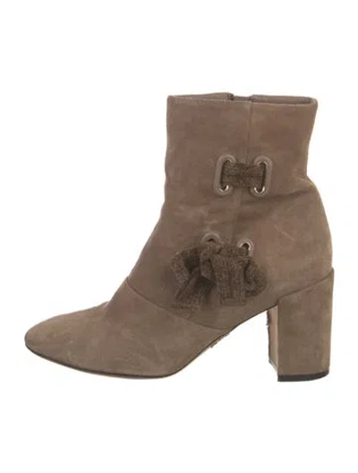 Pre-owned Rodo Suede Boots In Brown