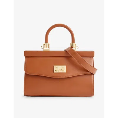 Rodo Tan Paris Leather Top-handle Bag
