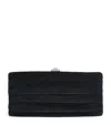 Rodo Velvet Plissé Clutch Bag In Blue
