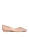 Rodo Woman Ballet Flats Blush Size 6 Textile Fibers In Pink