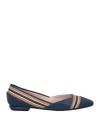 Rodo Woman Ballet Flats Navy Blue Size 11 Calfskin In Navy Blue