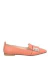 Rodo Woman Loafers Antique Rose Size 7 Leather In Pink