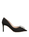 Rodo Woman Pumps Black Size 7 Textile Fibers In Black