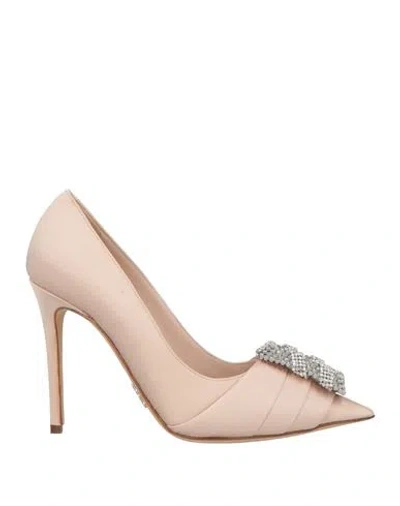 Rodo Woman Pumps Blush Size 8 Silk In Pink