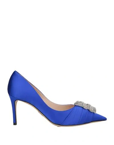 Rodo Woman Pumps Bright Blue Size 9 Textile Fibers