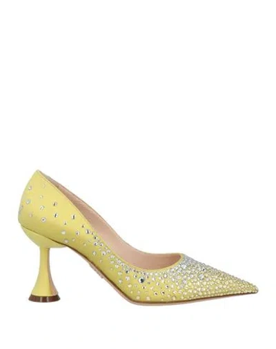 Rodo Woman Pumps Lime Green Size 7 Textile Fibers In Multi