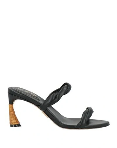 Rodo Woman Sandals Black Size 10 Calfskin