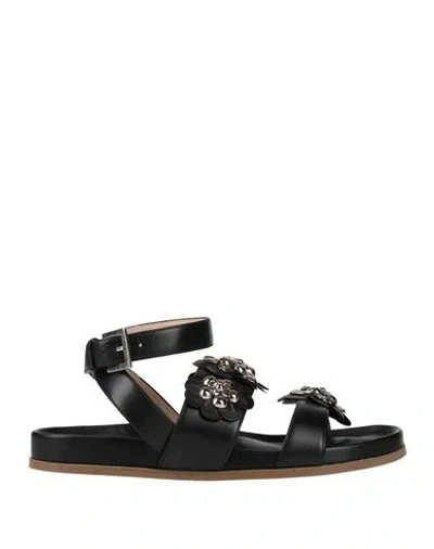 Rodo Woman Sandals Black Size 7 Leather