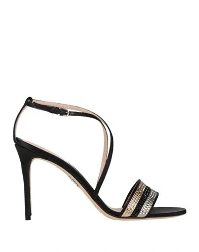 Rodo Woman Sandals Black Size 7.5 Textile Fibers