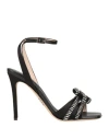 Rodo Woman Sandals Black Size 8 Textile Fibers In Black