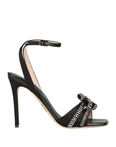 Rodo Woman Sandals Black Size 8 Textile Fibers