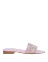 Rodo Woman Sandals Lilac Size 8 Textile Fibers In Purple