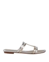 Rodo Woman Sandals Silver Size 7 Soft Leather In Silver