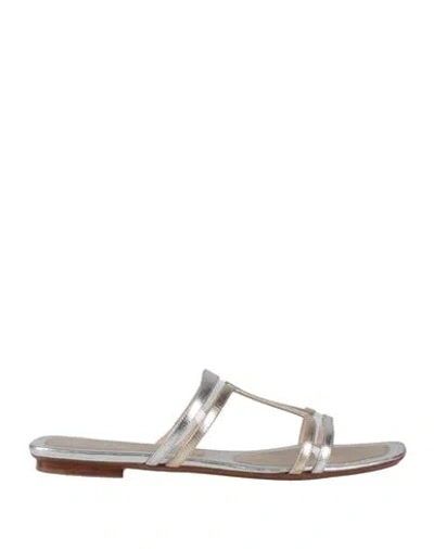 Rodo Woman Sandals Silver Size 7 Soft Leather