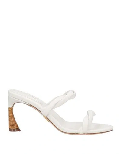 Rodo Woman Sandals White Size 10 Calfskin