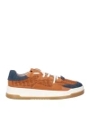 Rodo Woman Sneakers Tan Size 8 Leather, Textile Fibers In Brown