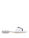 Rodo Toe Strap Sandals In White