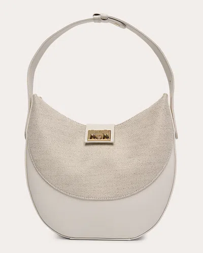 Rodo Women's Laurelle Leather Linen Hobo Bag