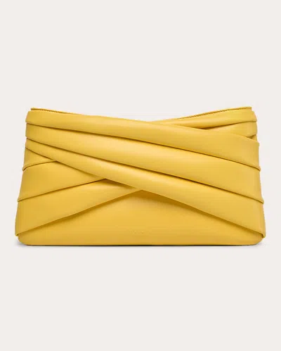 Rodo Women's Lianne Pleated Leather Clutch