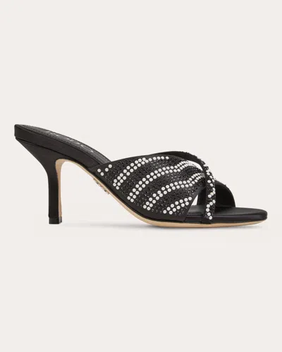 Rodo Women's Mabella Jewel 80 Embellished Satin Sandal In Multi