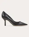 Rodo Women's Madeleine 80 Croc Leather Pump In Black