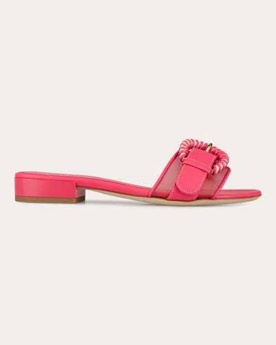 Rodo Women's Opal Mesh Leather Buckle Sandal In Pink