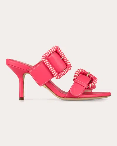 Rodo Women's Pam 75 Leather Buckle Sandal In Pink