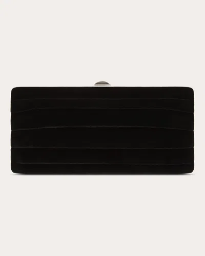 Rodo Women's Tube Plus Pleated Velvet Clutch In Black
