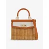 Rodo Woven Top-handle Shoulder Bag