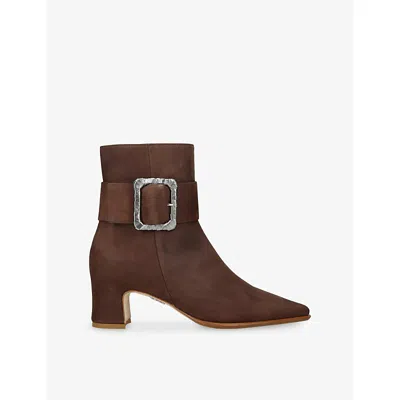 Rodo Womens Tilly 55 Leather Heeled Ankle Boots Brown Eur 38/5 Uk