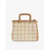 Rodo Womens Wicker And Leather Tote Bag Willow Lamb