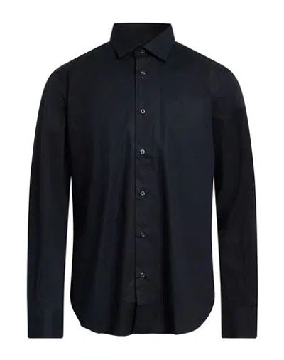 Rodrigo Man Shirt Black Size 15 Cotton, Elastane