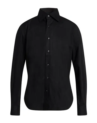Rodrigo Man Shirt Black Size 15 ¾ Cotton, Elastane