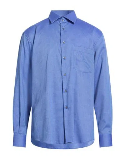 Rodrigo Man Shirt Blue Size 17 Cotton