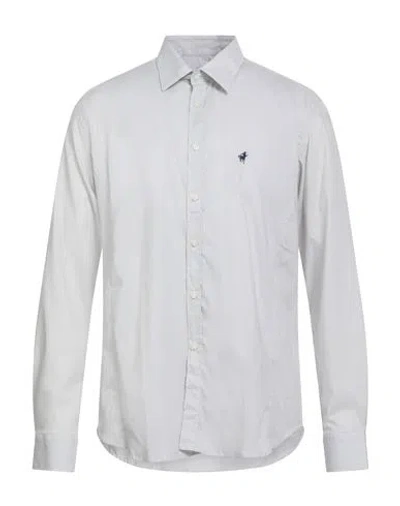 Rodrigo Man Shirt Light Grey Size 17 Cotton, Elastane In Gray