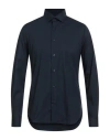 Rodrigo Man Shirt Midnight Blue Size 16 Cotton, Elastane In Blue