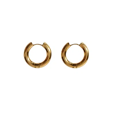 Roé Collection Men's Gold Bahnes Hoop Earrings