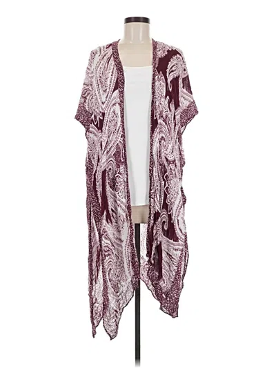Pre-owned Roffe Accessories Cardigan Sweater In Burgundy