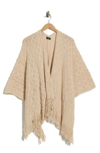 Roffe Accessories Fringe Topper In Neutral