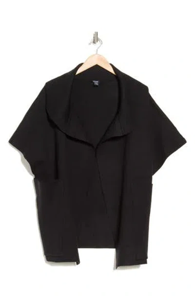 Roffe Accessories Oversize Pocket Ruana In Black