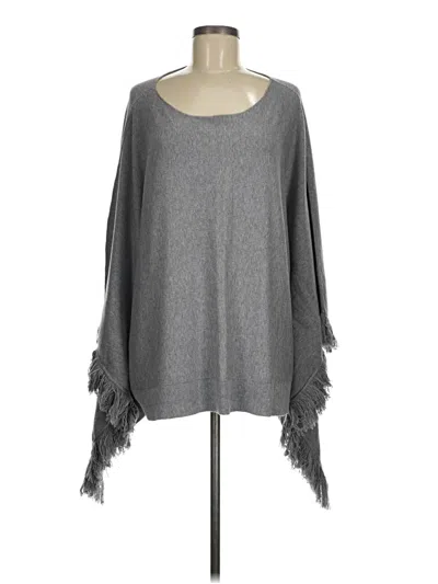 Pre-owned Roffe Accessories Poncho In Gray