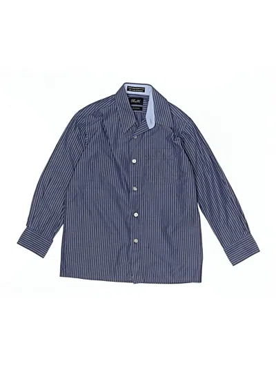 Pre-owned Roffe Kids' Long Sleeve Button Down Shirt In Blue