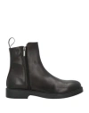 Rogal's Man Ankle Boots Dark Brown Size 8 Calfskin In Brown